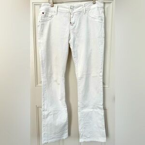 Hudson White Low-Rise Bootcut Jeans, 32